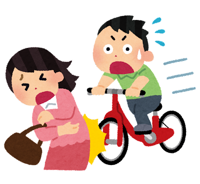 自転車事故のイラスト